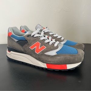 NEW New Balance J. Crew 998 Grey Blue Orange